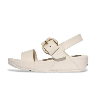 Fitflop Skórzane sandały Lulu z beżowym zapięciem na klamrę