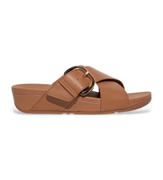 Fitflop Brązowe skórzane sandały Lulu
