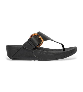Fitflop Skórzane sandały Lulu czarne