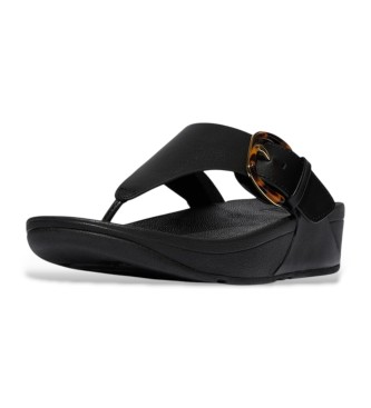 Fitflop Skórzane sandały Lulu czarne