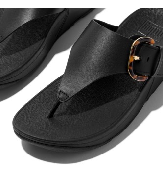 Fitflop Skórzane sandały Lulu czarne