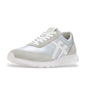 Fitflop Retro Q FF Metallic sneakers i läder vit, silver