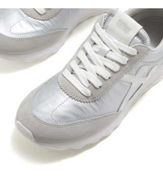 Fitflop Retro Q FF Metallic sneakers i läder vit, silver