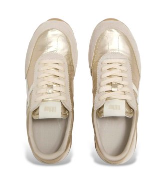Fitflop Retro Q FF Metallic guld metallic lædersko