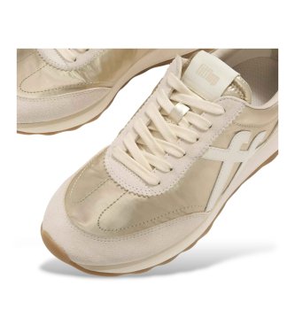 Fitflop Retro Q FF Metallic guld metallic lædersko