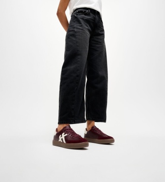 Fitflop Dash Lederschuhe bordeaux