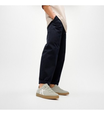 Fitflop The Dash green leather trainers