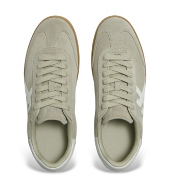 Fitflop The Dash green leather trainers