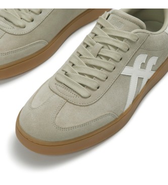 Fitflop The Dash green leather trainers