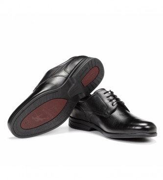 Fluchos Maitre sapatos de couro preto
