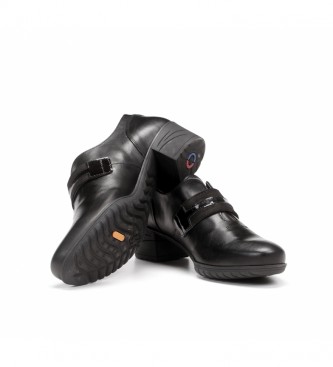 Fluchos Chaussures Charis 9804 en cuir noir - Hauteur du talon : 4 cm