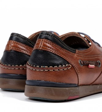 Fluchos Sapatos de couro Mariner 9884 castanho