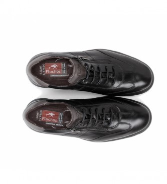 Fluchos Zapatos de piel Zeta F0606 Soft negro
