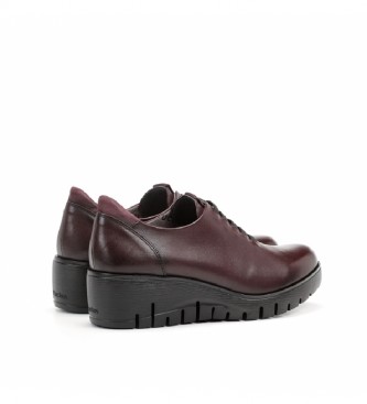 Fluchos Manny F0698 burgundy leather shoes - wedge height: 5 cm
