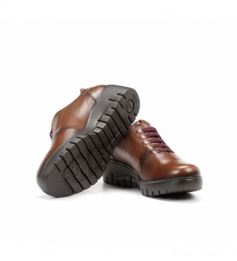 Fluchos Zapatos de piel Manny F0698 marrón -Altura cuña: 5 cm-