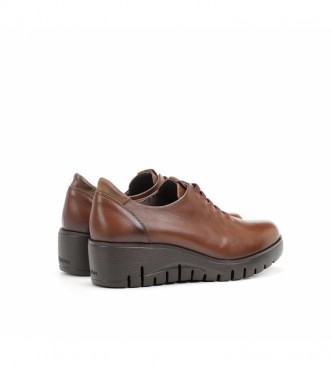 Fluchos Chaussures Manny en cuir F0698 marron - hauteur de la cale : 5 cm