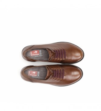 Fluchos Chaussures Manny en cuir F0698 marron - hauteur de la cale : 5 cm