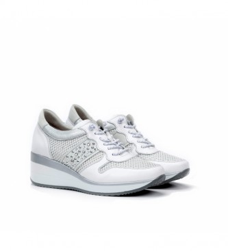 Fluchos Sapatos de couro Plus F0723 branco - Altura da cunha: 5 cm