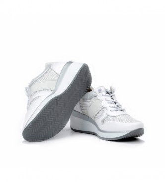 Fluchos Zapatillas de piel Plus F0723 blanco -Altura cuña: 5 cm-