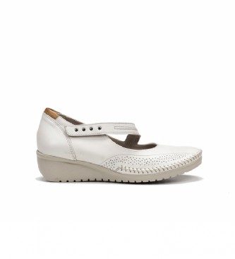 Fluchos Leather shoes F0757 white - Wedge height: 3 cm