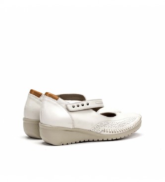 Fluchos Leather shoes F0757 white - Wedge height: 3 cm