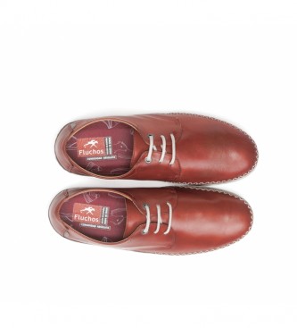 Fluchos Sapatos de Couro Kendal F0811 vermelho