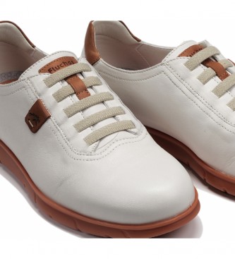 Fluchos Sapatos de couro Ferro F0848 Samun branco