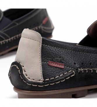 Fluchos Dorian black leather loafers