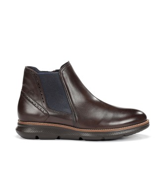 Fluchos Botins em pele William F1354 Castanho escuro