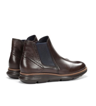 Fluchos Botins em pele William F1354 Castanho escuro