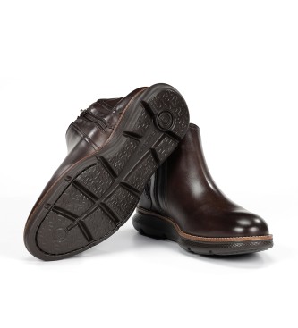 Fluchos Botins em pele William F1354 Castanho escuro