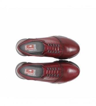 Fluchos Bona F1357 sapatos de couro vermelho