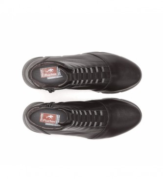 Fluchos Bona botas de couro para tornozelo F1358 preto