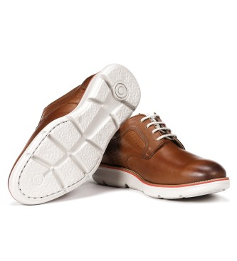 Fluchos William brown leather shoes