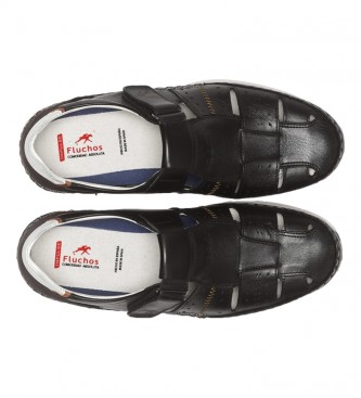 Fluchos Sapatos de couro F1444 preto