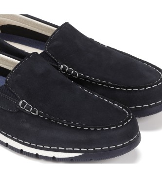 Fluchos Andrey navy leather loafers