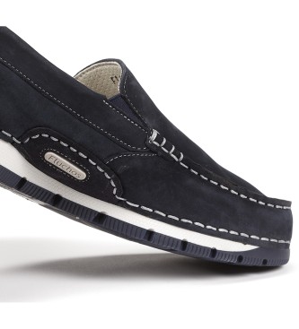 Fluchos Andrey navy leather loafers
