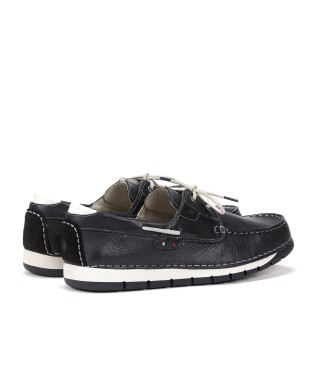Fluchos Andrey navy blue leather loafers