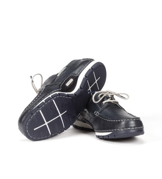 Fluchos Andrey navy blue leather loafers