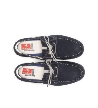 Fluchos Andrey blue leather loafers