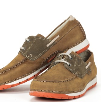 Fluchos Andrey leren bootschoenen Medium bruin