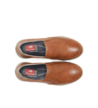 Fluchos Daryl brown leather loafers