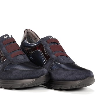 Fluchos Olas dark blue leather sneakers