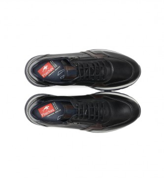 Fluchos F1600 black leather slippers