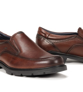 Fluchos Sapatos de couro F1606 Castanho médio