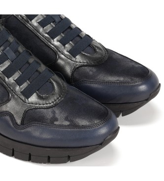 Fluchos Zapatillas de piel F1623 azul oscuro