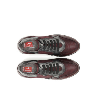 Fluchos Skórzane buty Meryl F1623 w kolorze burgundowym
