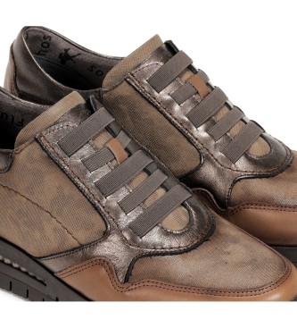 Fluchos Brown leather sneakers F1623