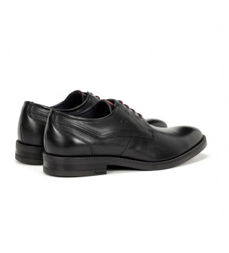 Fluchos Theo Usnjeni čevlji črne barve