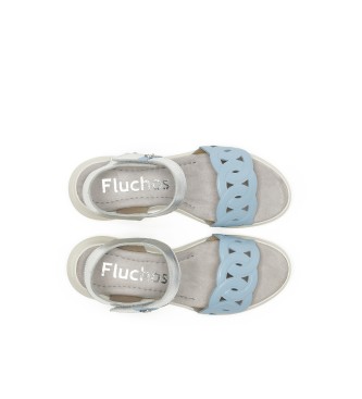 Fluchos Leren sandalen F1656 Lichtblauw
